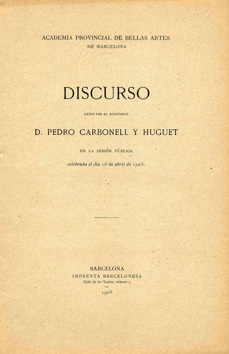 El concepto moral en la escultura - Carbonell y Huguet, Pedro