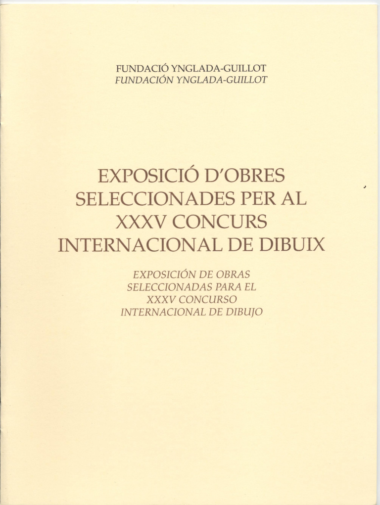 Exposició d'obres seleccionades per al XXXV concurs internacional de dibuix (8 pàg., 22,5 cm.)