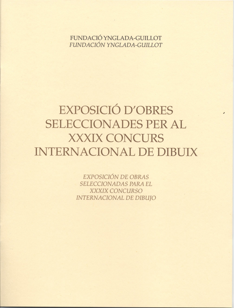 Exposició d'obres seleccionades per al XXXIX concurs internacional de dibuix (8 pàg., 22,5 cm.)