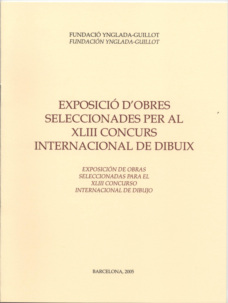 Exposició d'obres seleccionades per al XLIII concurs internacional de dibuix (8 pàg., 22,5 cm.)