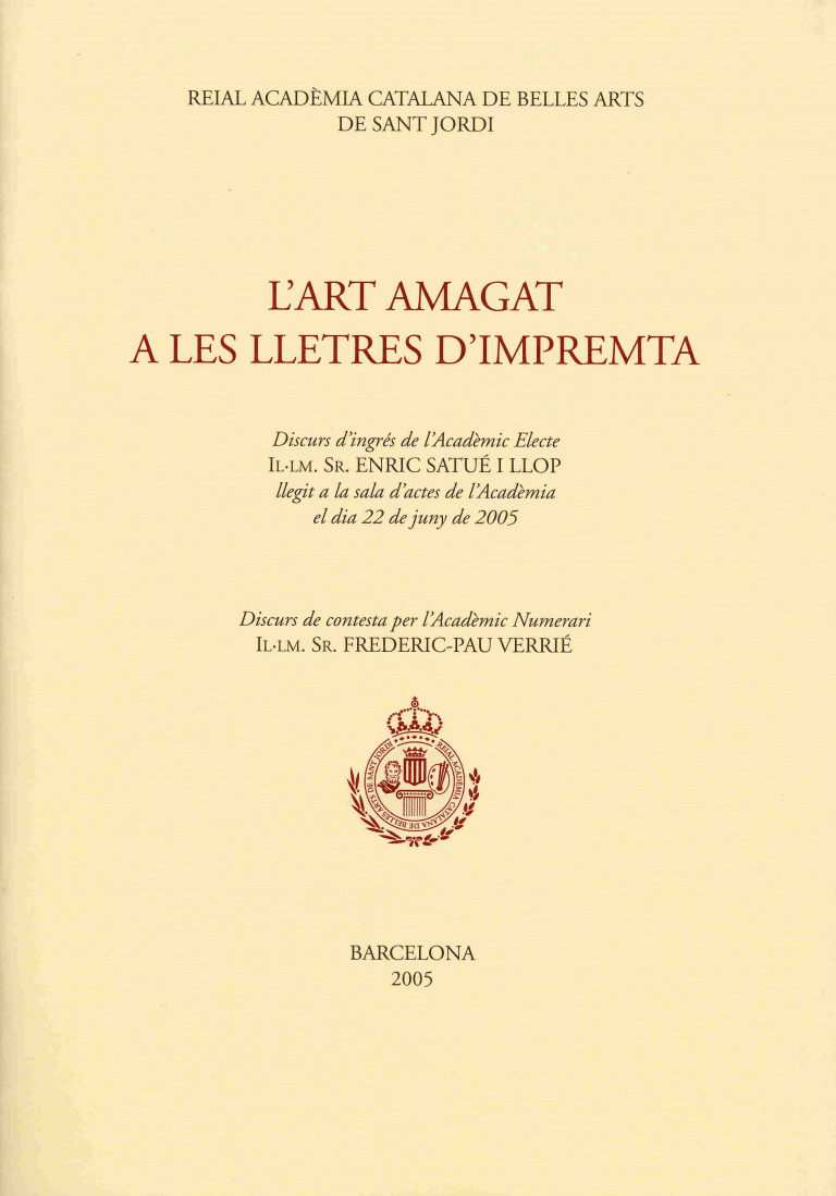 L'art amagat a les lletres d'impremta - Satué i Llop, Enric