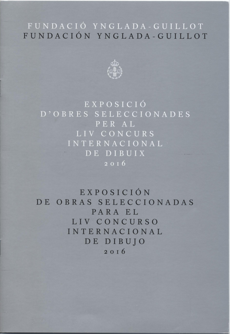 Exposició d'obres seleccionades per al LIV concurs internacional de dibuix 2016 (8 pàg., 23 cm.)