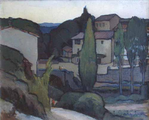 Pintura - Sant Julià de Vilatorta, sector de la font -